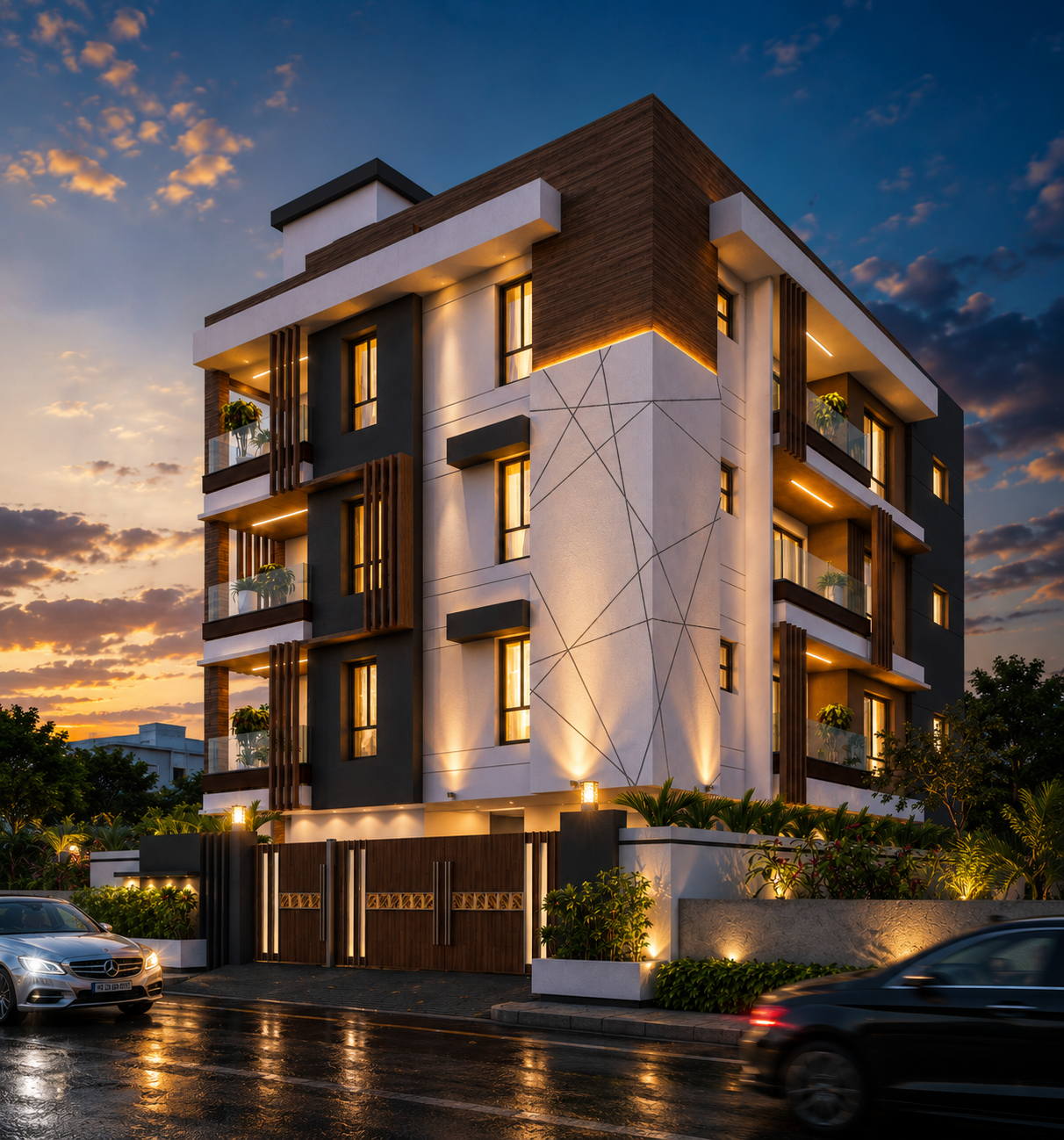 Apartment, Chetpet, apartment evening view