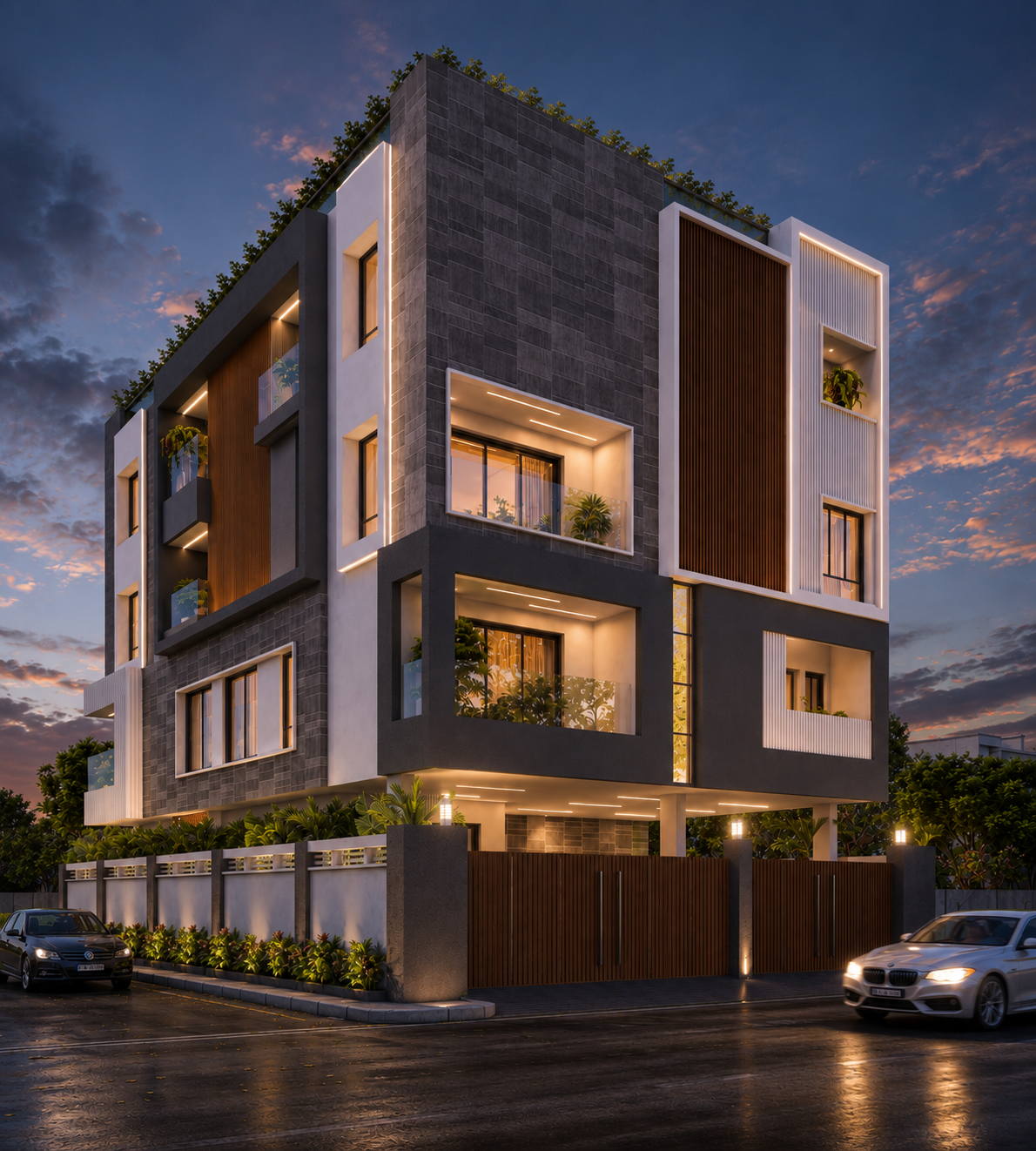 Apartment, Trichy (2023), ria nightview