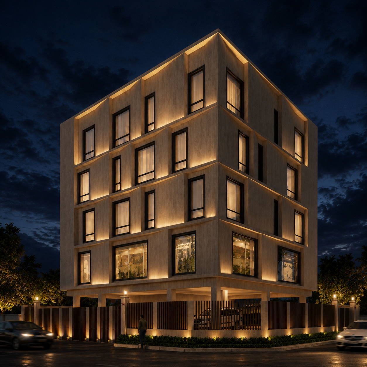 Arif Hotel, night view