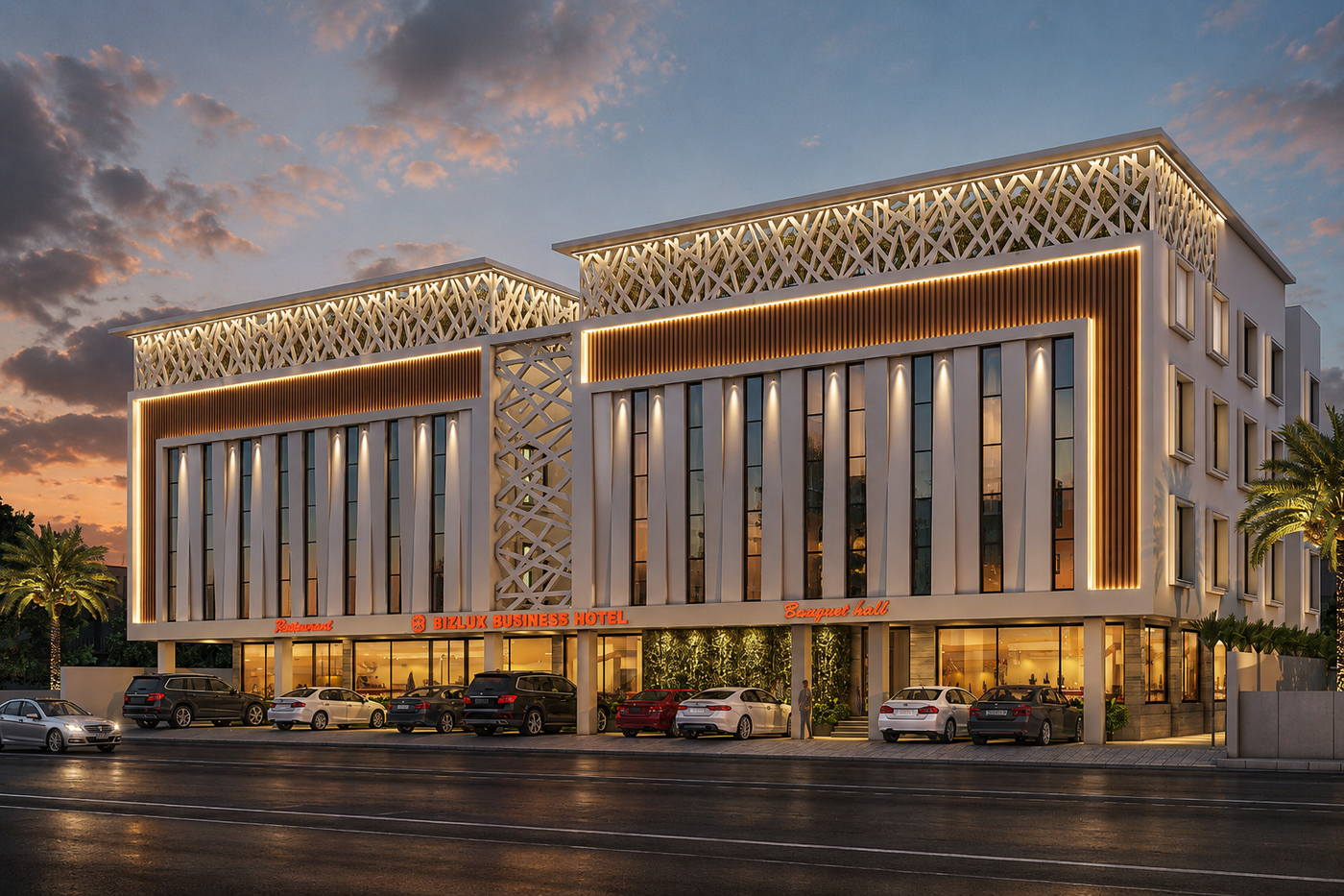 Bizlux Guindy, evening view