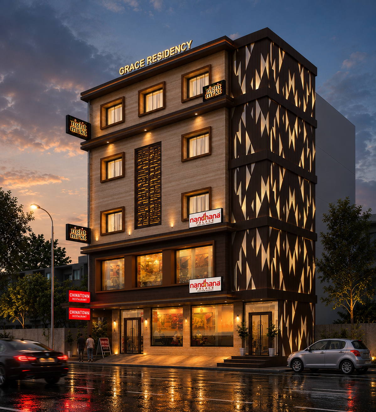 Grace Hotel, night view