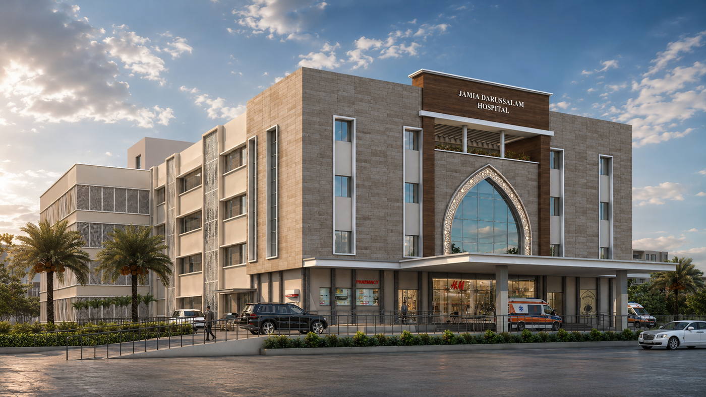 Jamia Darusalam Hospital, day view