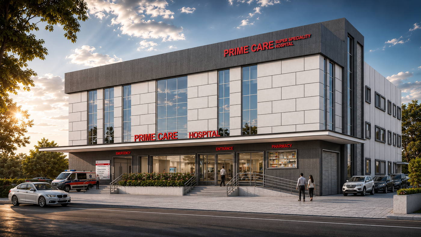 Prime Care Hospital, day view