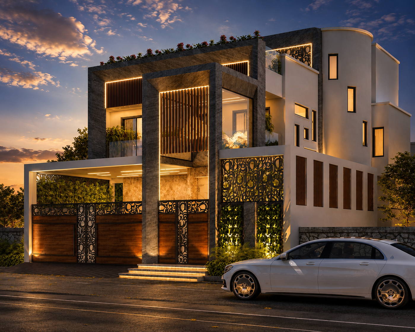 Villa, ECR (2026), illam e evening view