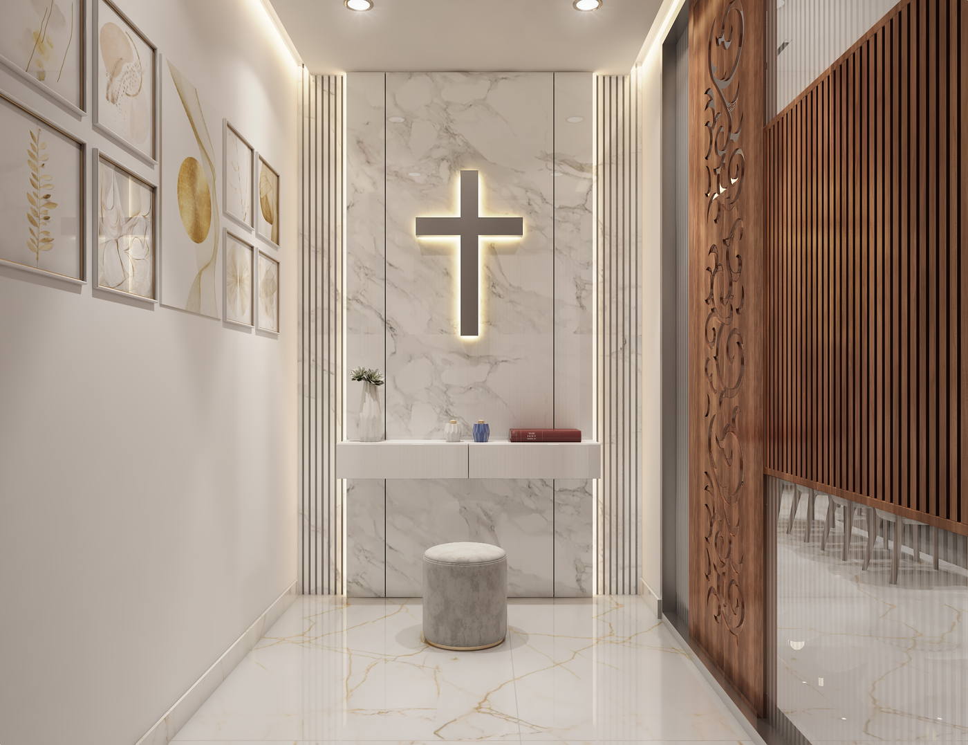 Villa, Injambakkam, prayer room