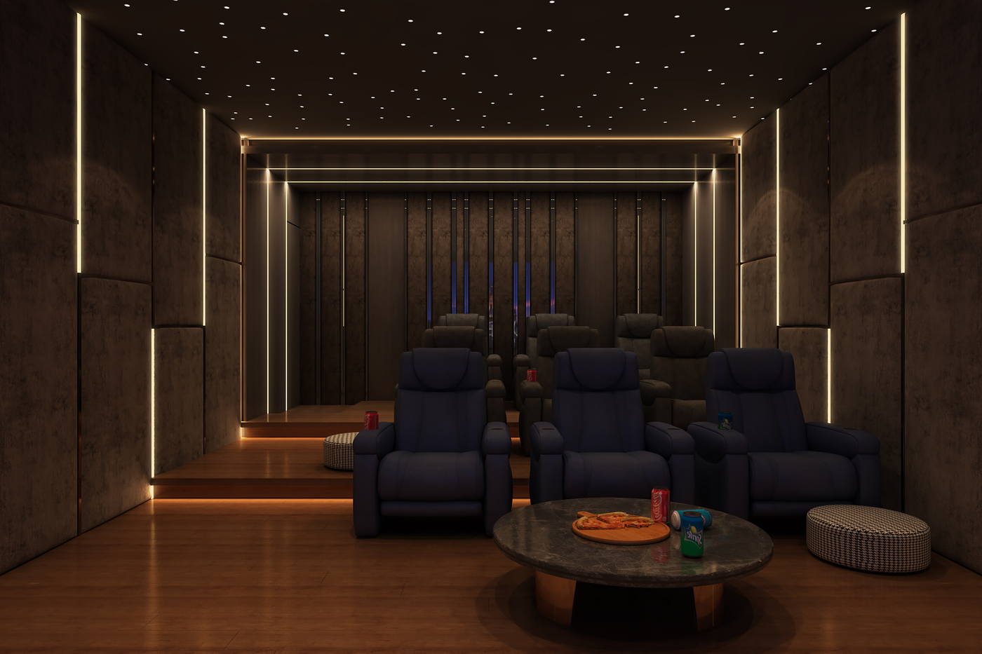 Villa, Injambakkam, home theatre