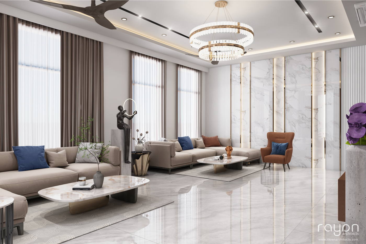 Villa, Injambakkam, living