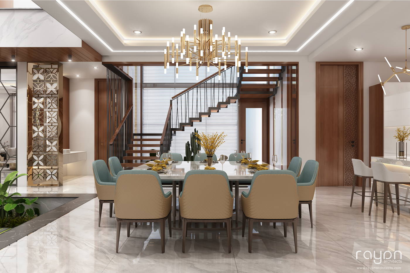 Villa, Injambakkam, dining