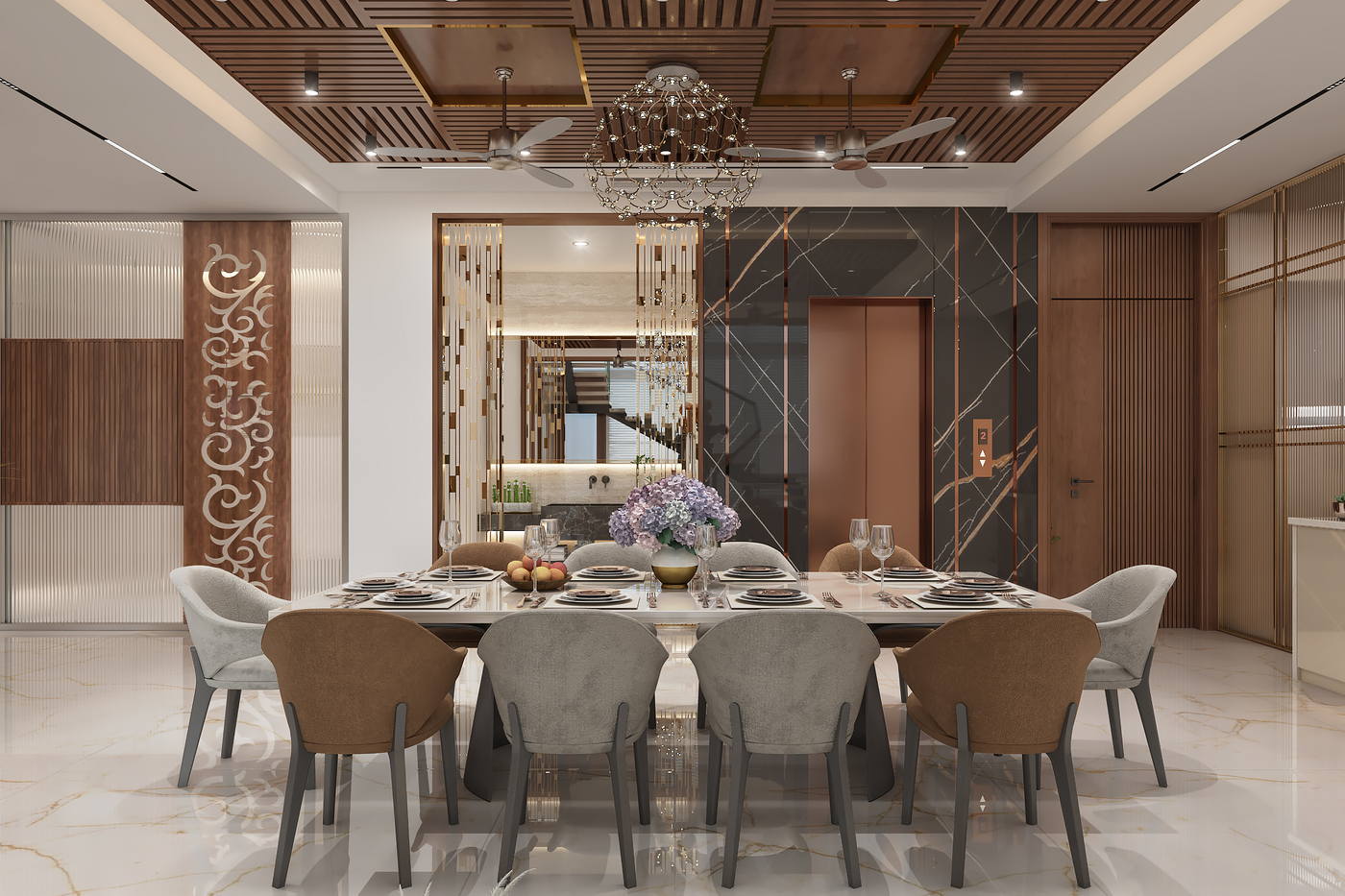 Villa, Injambakkam, dining