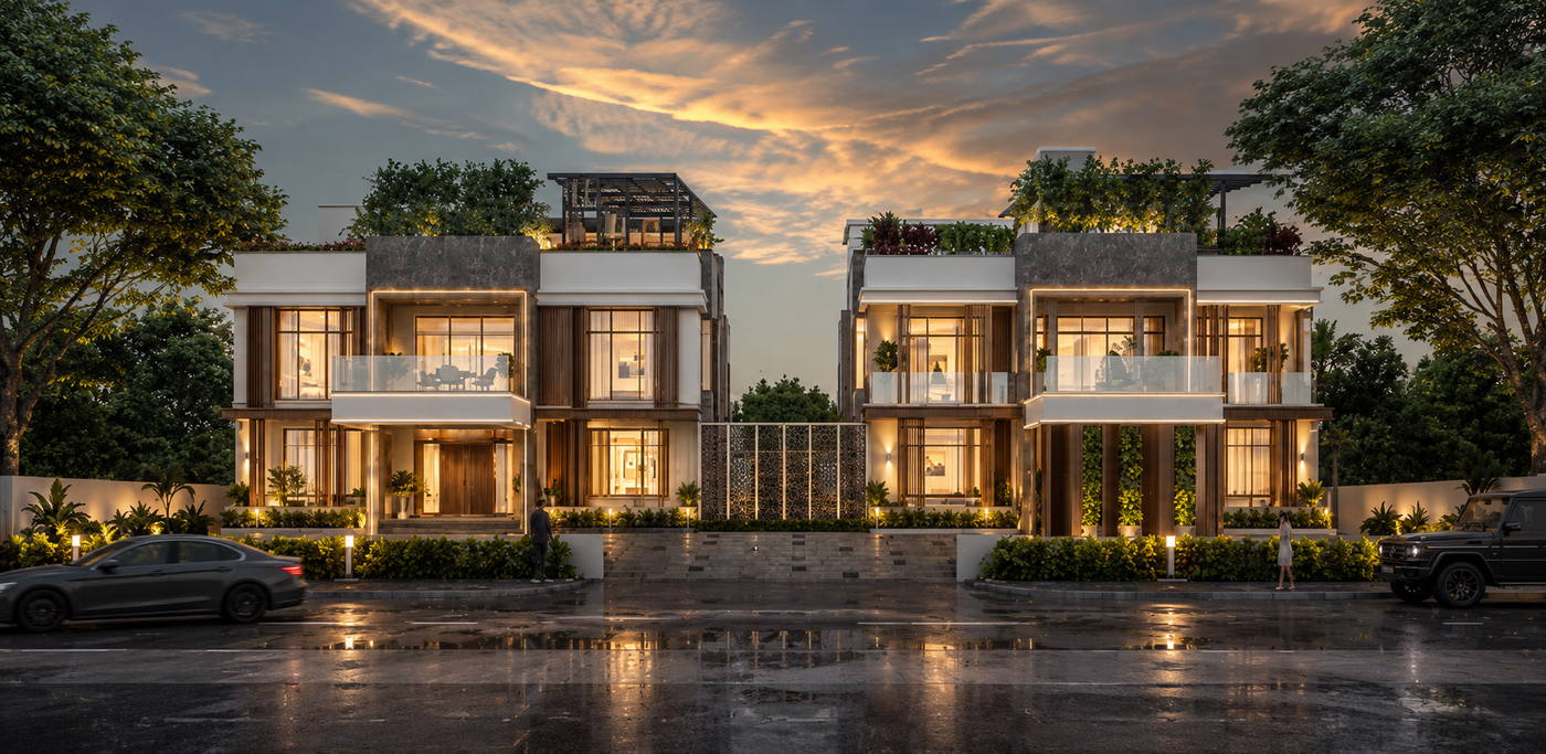 Villa, Injambakkam, exteriors