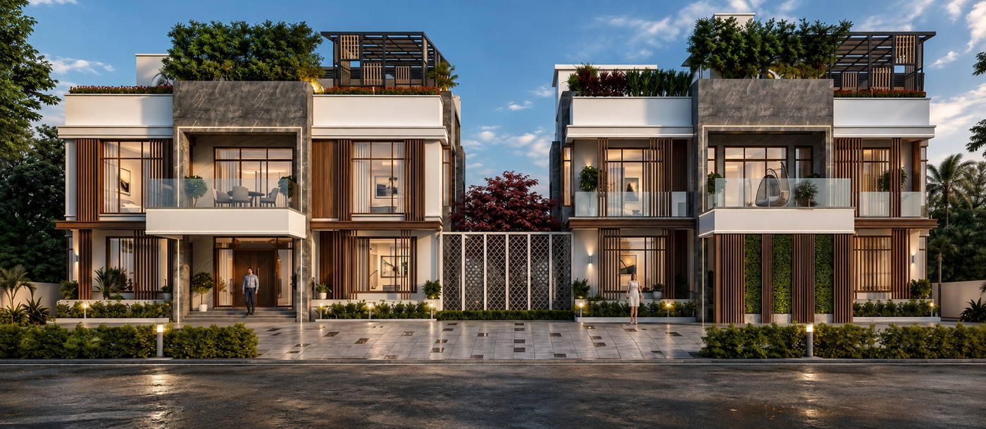 Villa, Injambakkam, exteriors