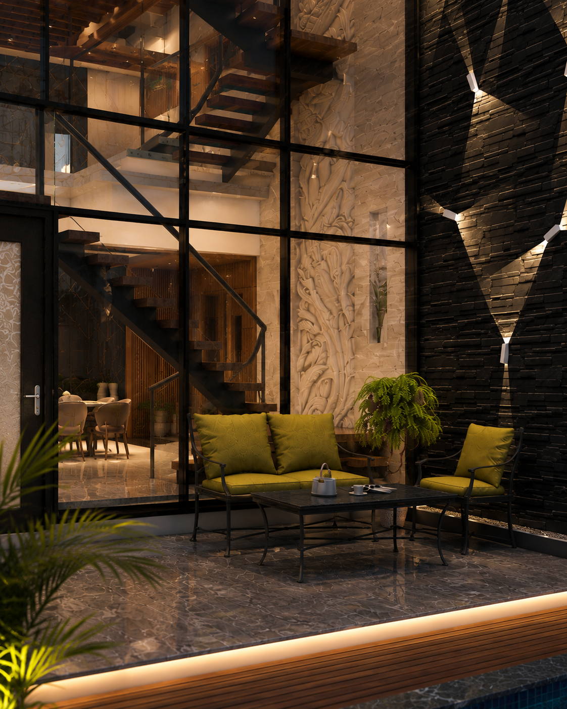 Villa, Injambakkam, exteriors