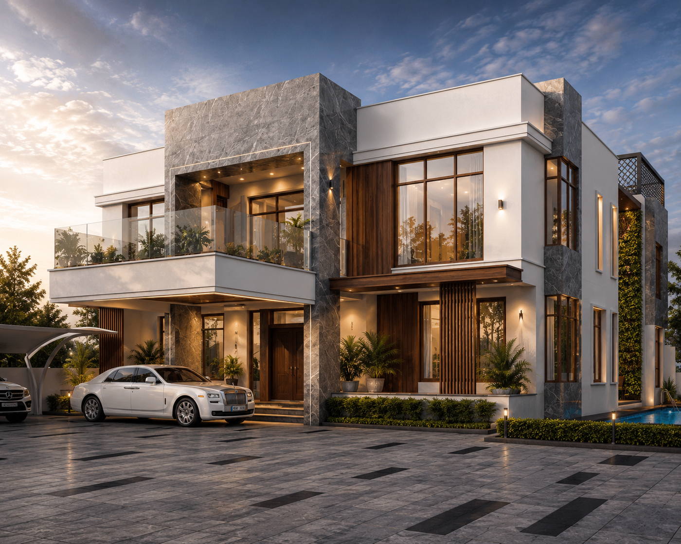 Villa, Injambakkam, exteriors