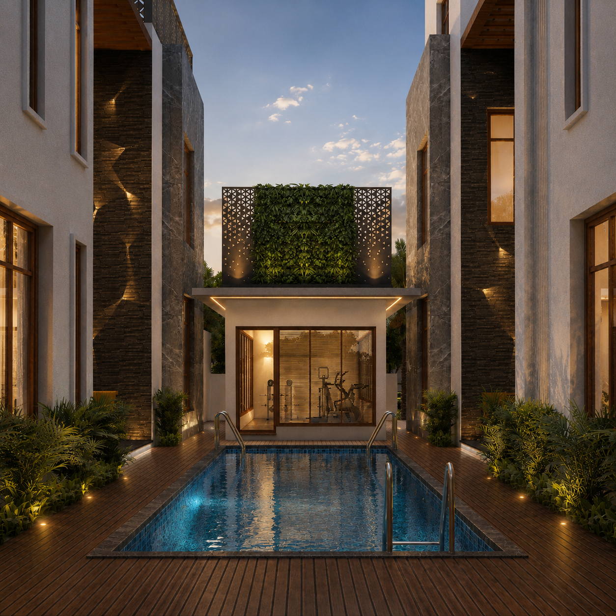 Villa, Injambakkam, exteriors