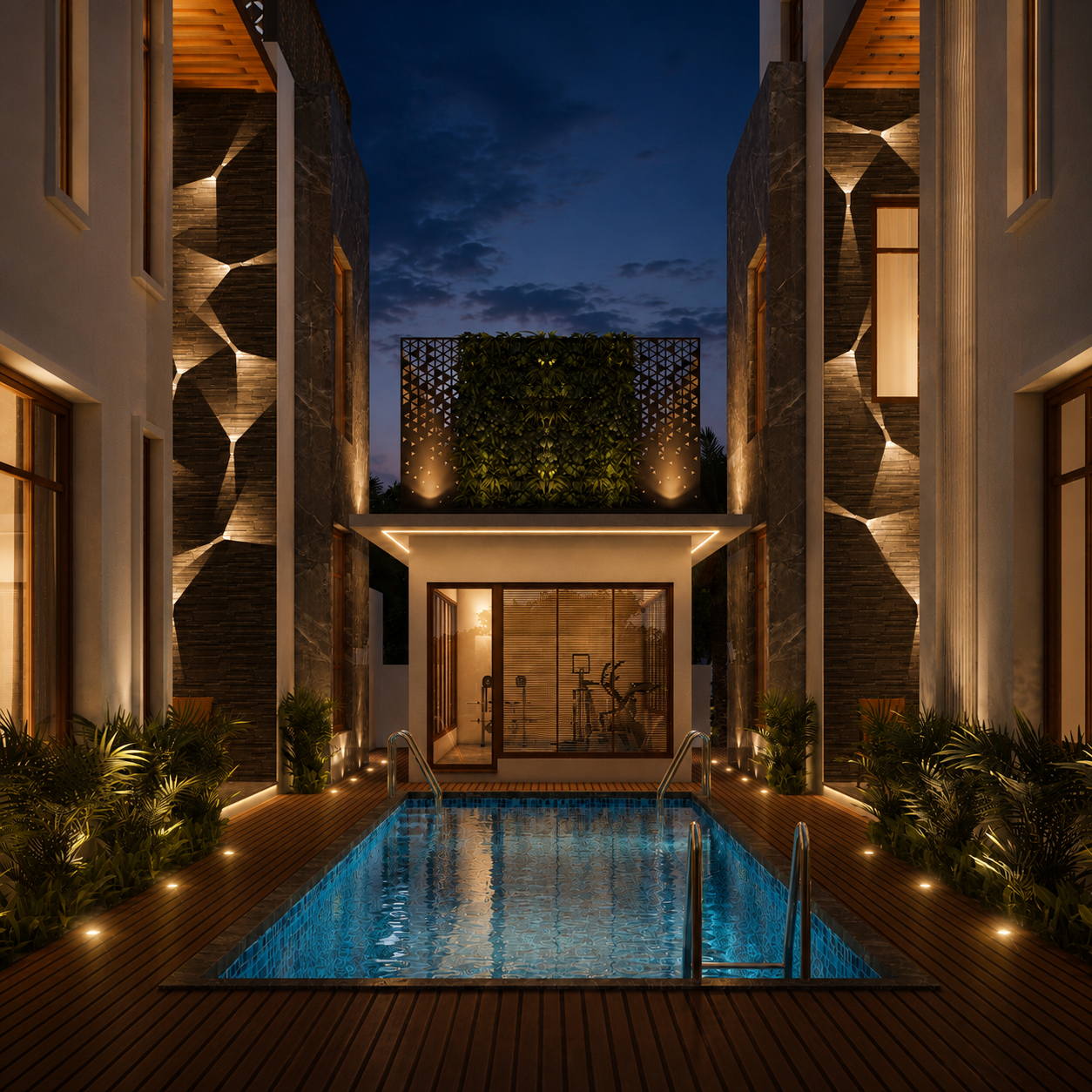 Villa, Injambakkam, exteriors