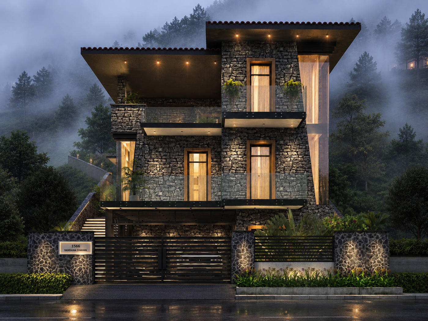 Villa, Kodaikanal, chavan kodaikanal villa elevation