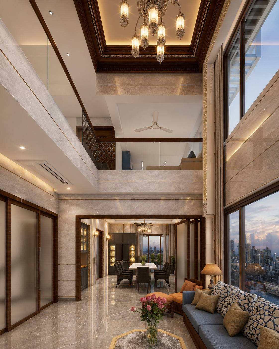 Villa, Kothari Road, ground floor living room
