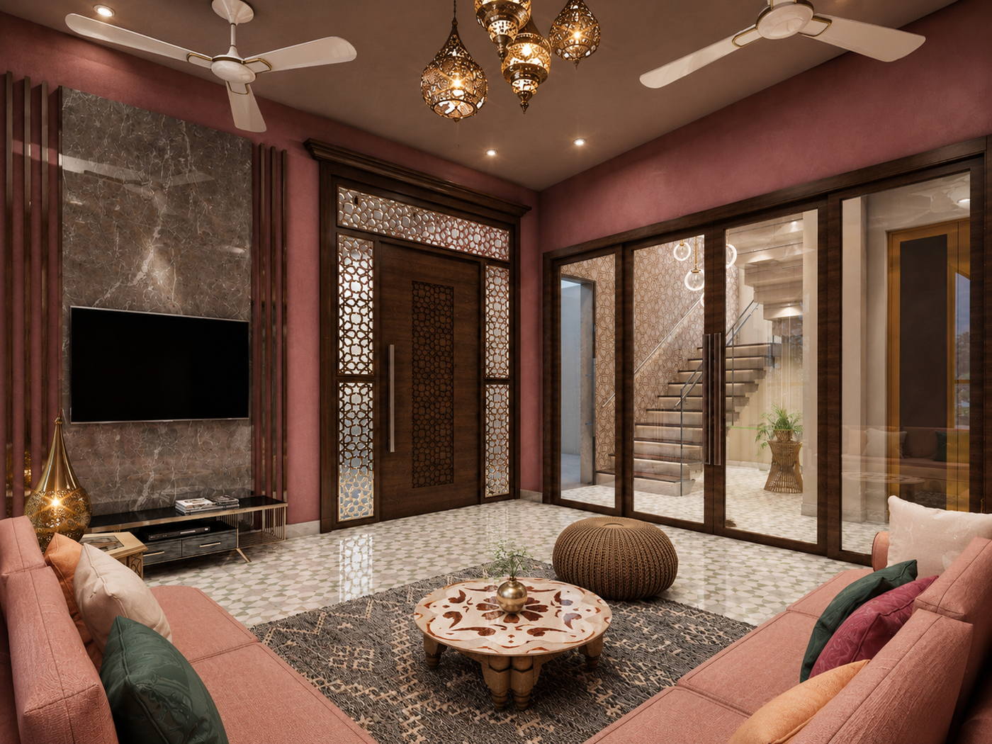 Villa, Kothari Road, guest lounge ground floor