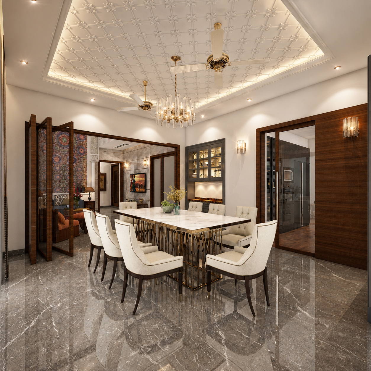 Villa, Kothari Road, dining
