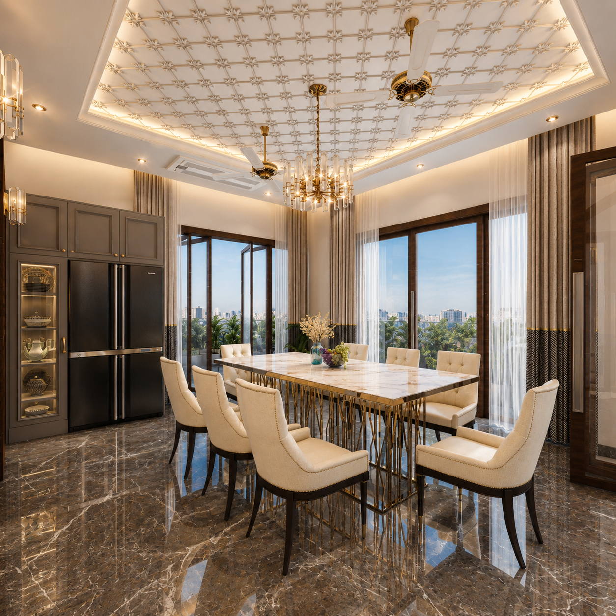 Villa, Kothari Road, dining