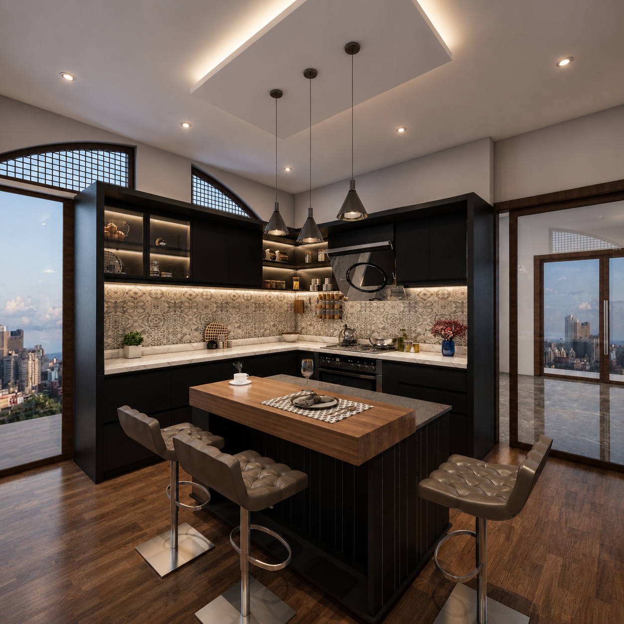 Villa, Kothari Road, first floor kitchen