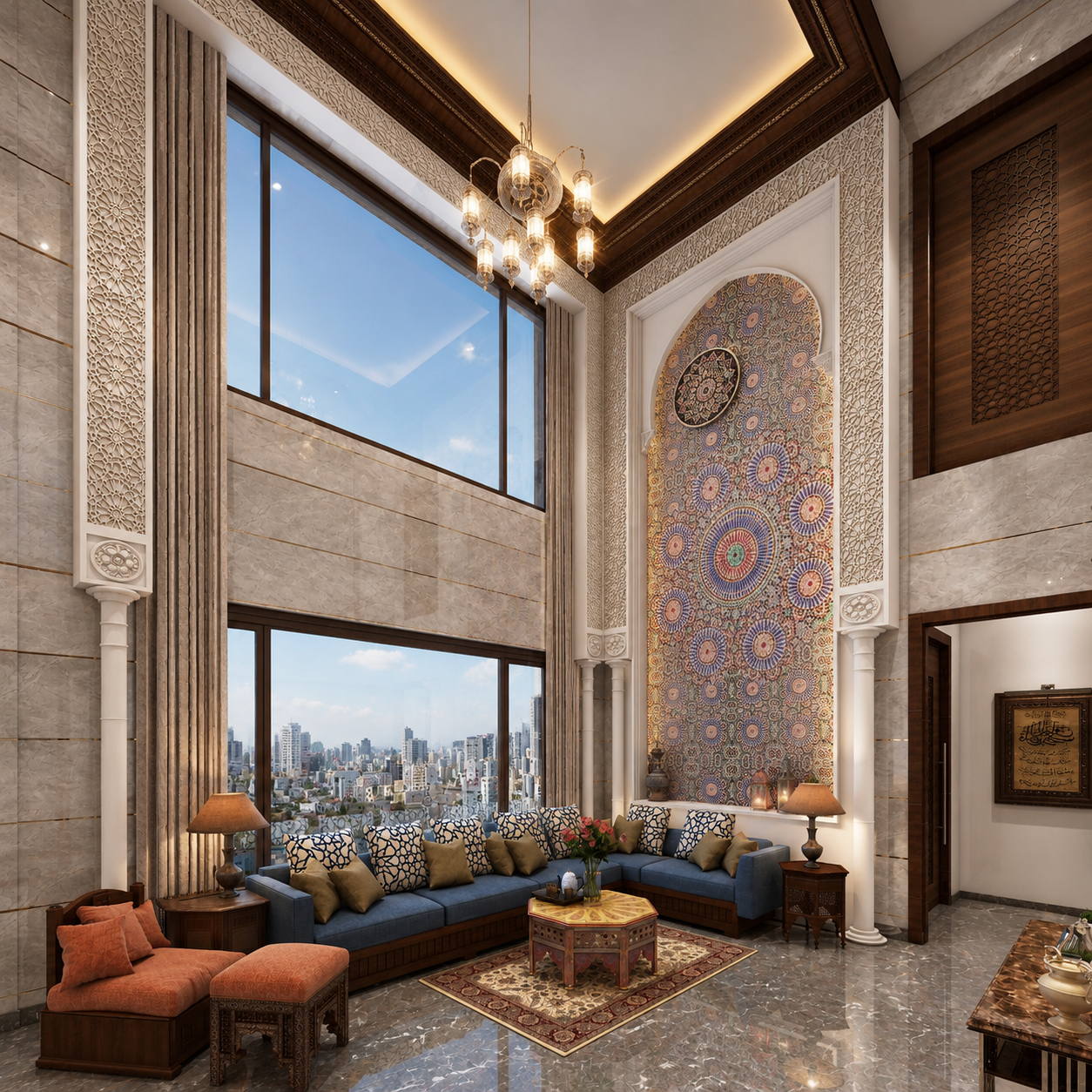 Villa, Kothari Road, ground floor living room