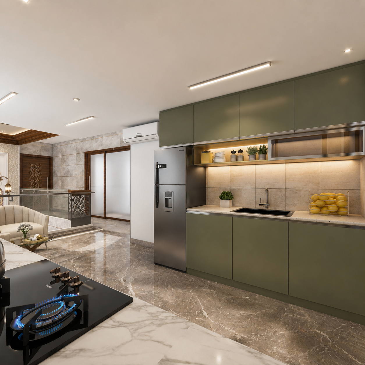 Villa, Kothari Road, second floor kitchen