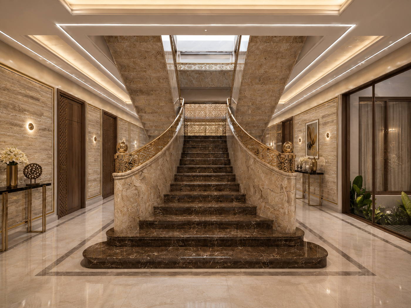 Villa, Kumbakonam, staircase