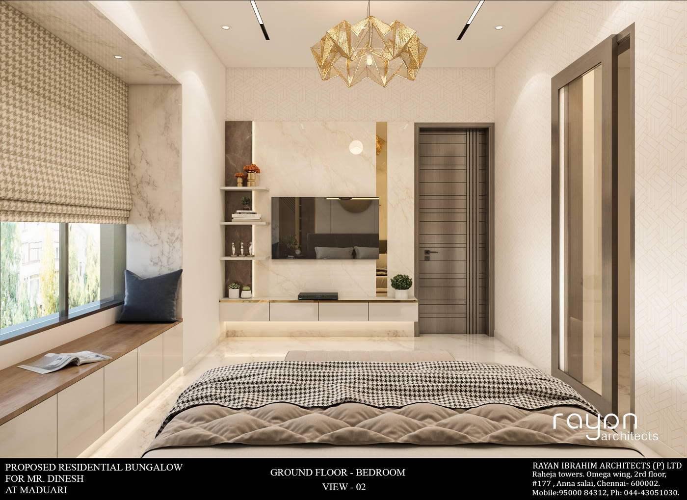 Villa, Madurai, ground floor bedroom v