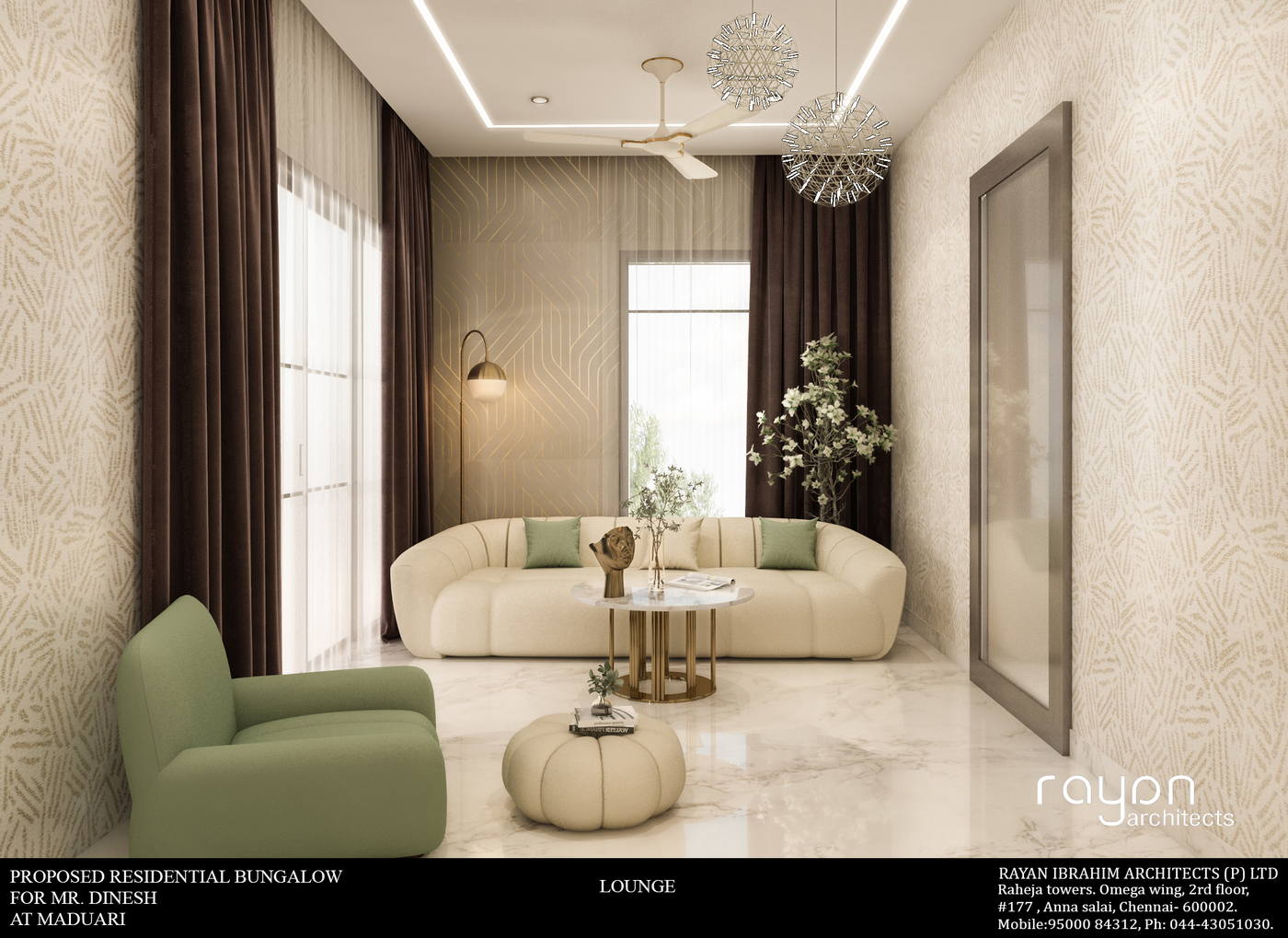 Villa, Madurai, lounge