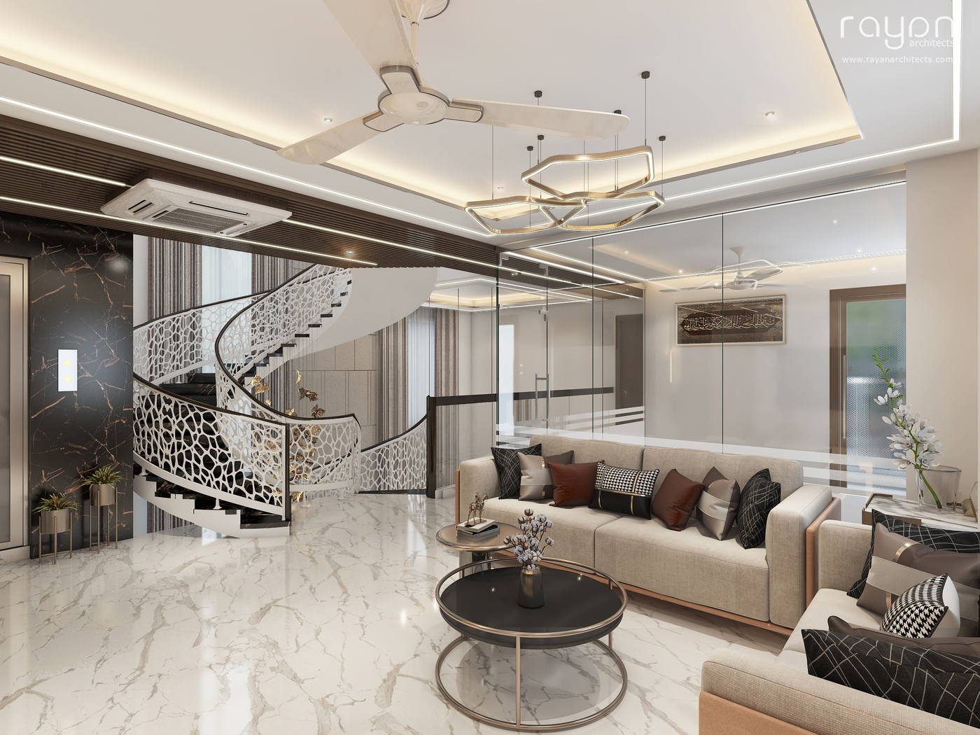 Villa, Palavakkam (2023), first floor living