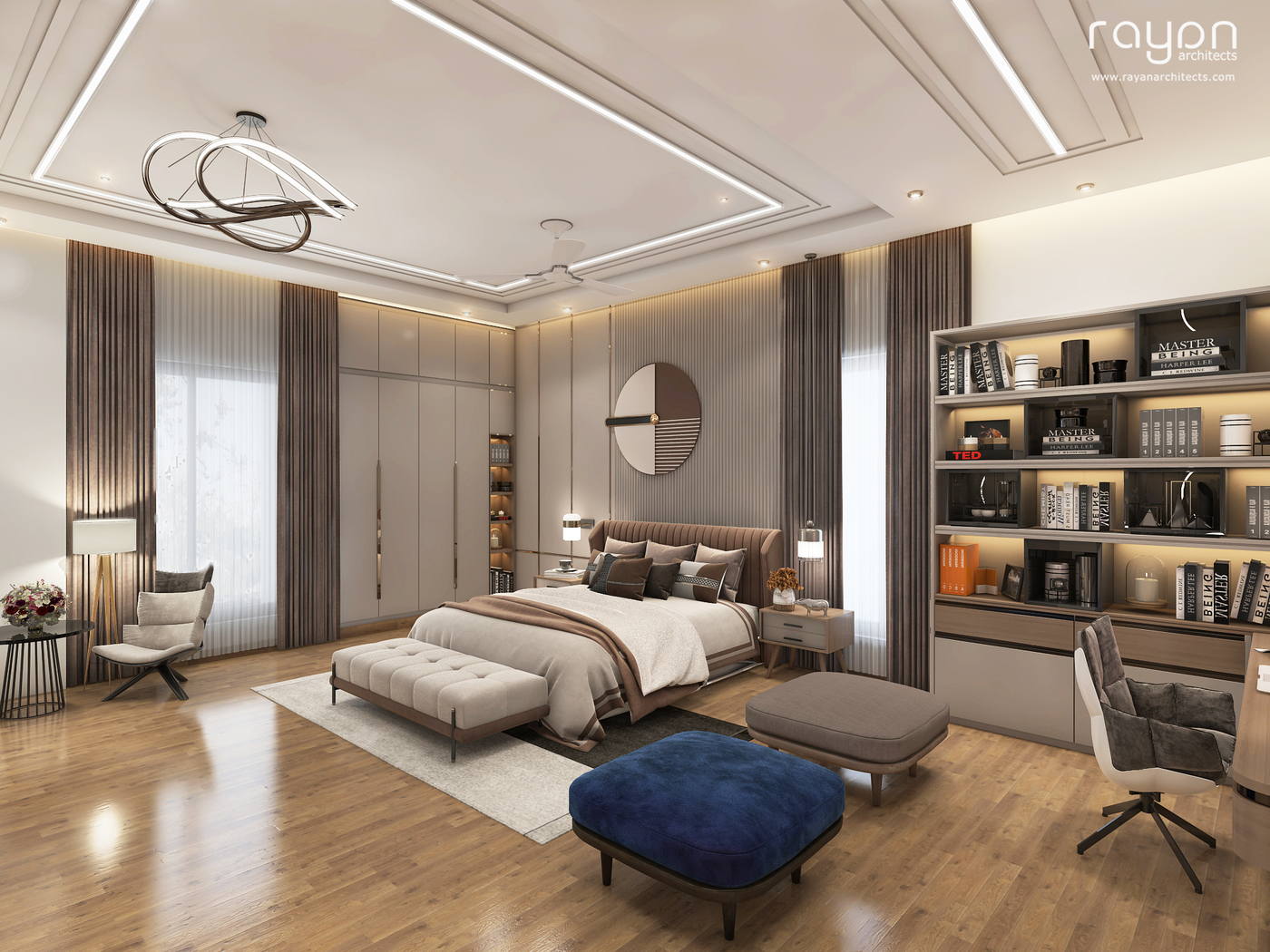 Villa, Palavakkam (2023), first floor bedroom