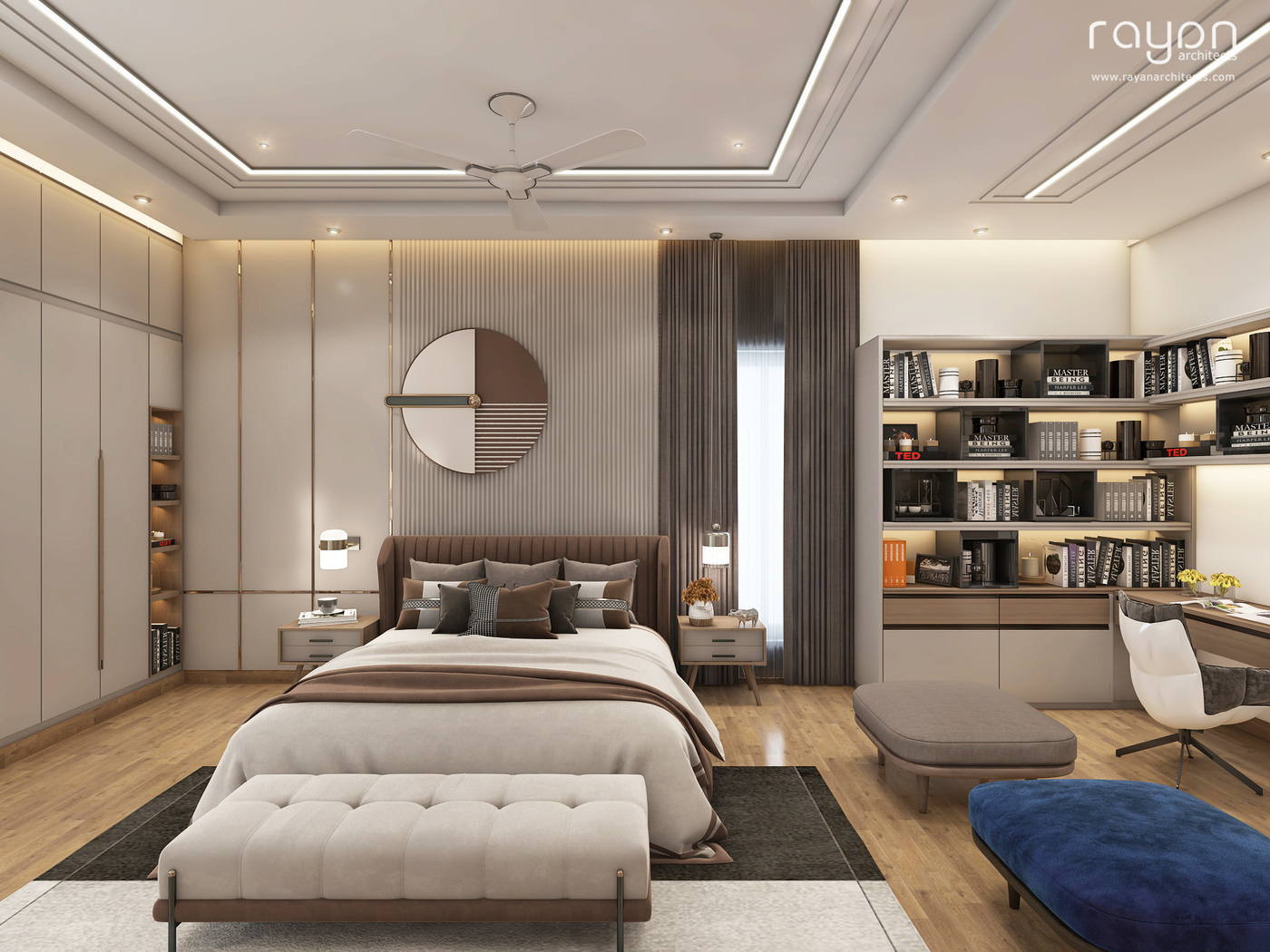 Villa, Palavakkam (2023), first floor bedroom