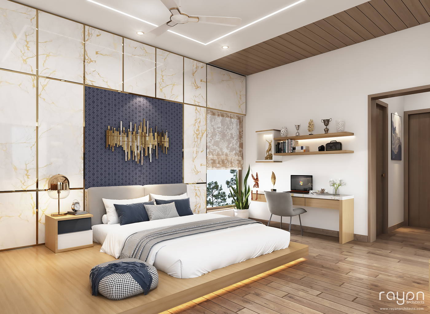 Villa, Palavakkam (2023), second floor bedroom