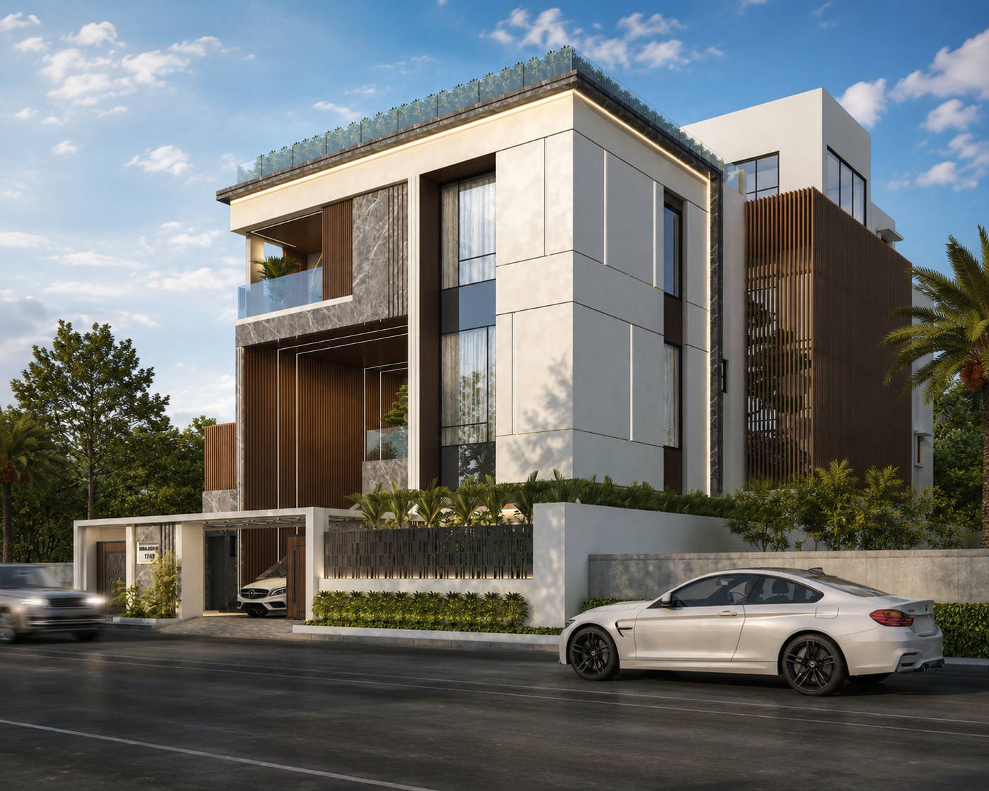 Villa, Palavakkam (2024), rgb color day view