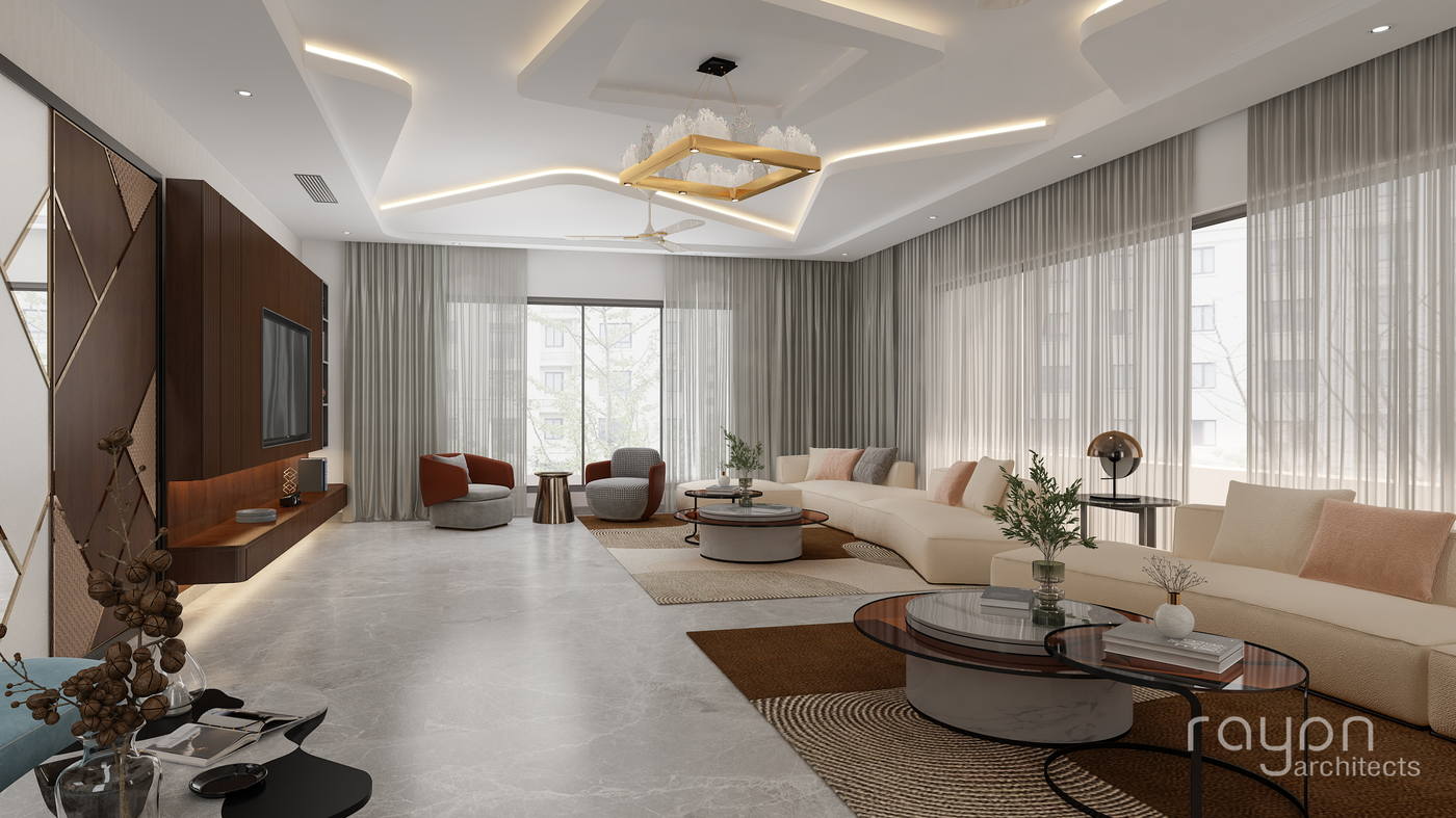 Villa, Selaiyur, first floor livingarea01a