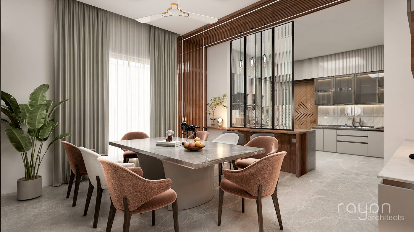 Villa, Selaiyur, first floor dinning