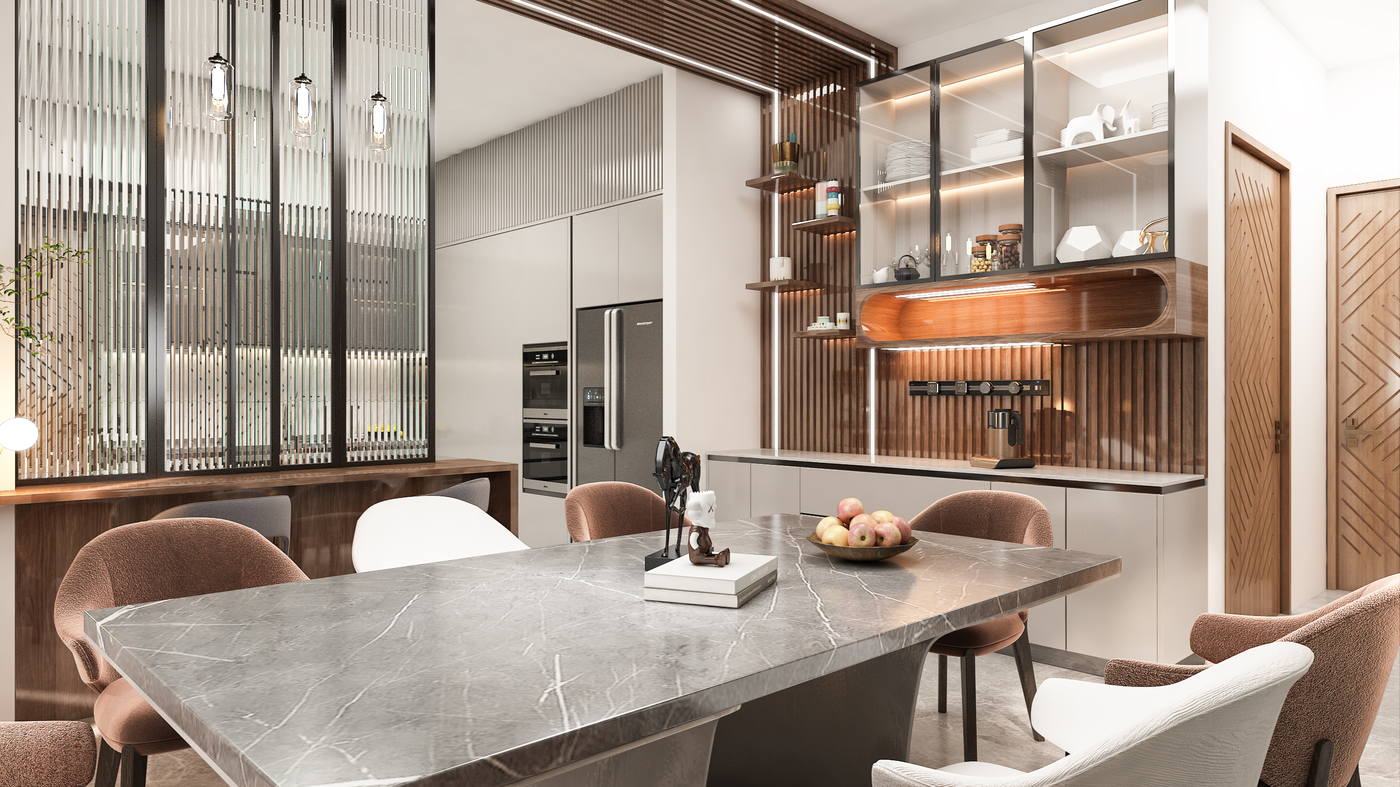 Villa, Selaiyur, first floor dinning01a